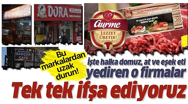 Tarım ve Orman Bakanlığı gıdada taklit ve tağşiş yapan işletmeleri ifşa etti: Vatandaşa at eti yedirdiler.