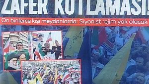 Tahran'da zafer kutlamaları başladı! Bayrağını alan İnkilap Meydanı'na akın etti! 
