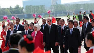 Başkan Erdoğan'a Çin'de coşkulu karşılama 